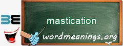 WordMeaning blackboard for mastication